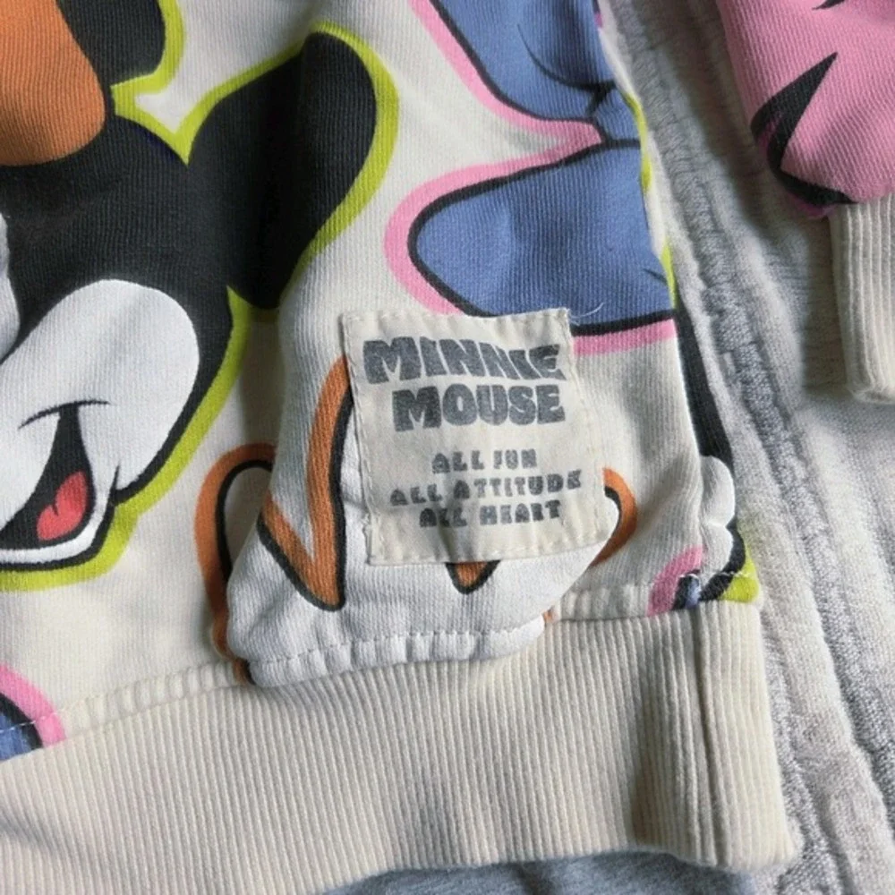 Disney Minnie‎ Mouse Sweatshirt & Hanna Andersson Leggings Outfit Set Girls 4–5